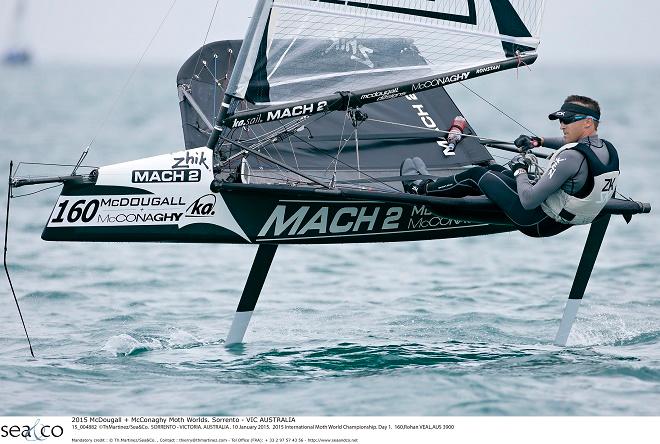Rohan Veal, back in the fold - McDougall + McConaghy 2015 International Moth World Championship. © ThMartinez/Sea&Co/Moth World Championship